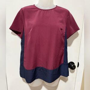 Banana Republic Burgundy and Navy Blouse-#1132